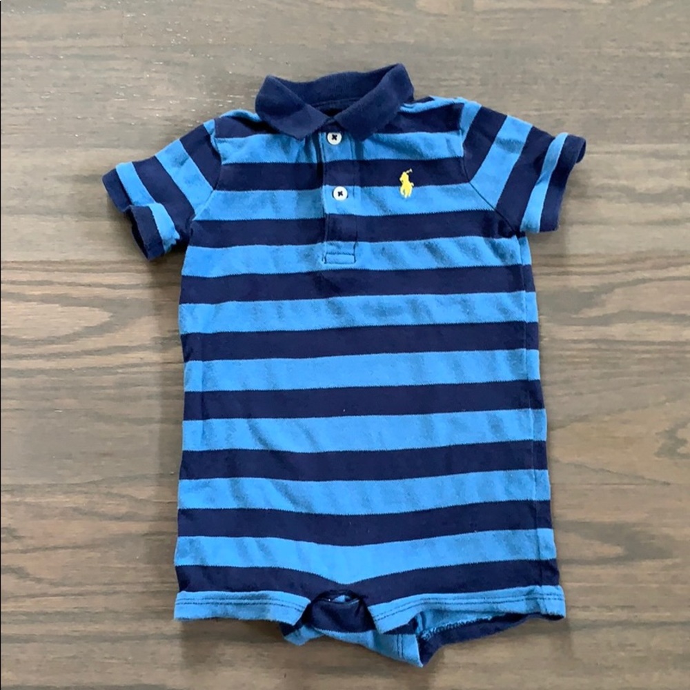 Ralph Lauren striped 6 month polo romper